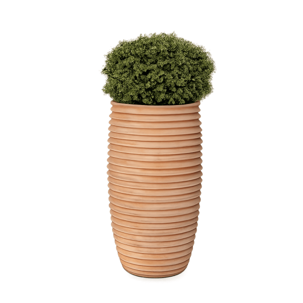 Moderner Designer-Blumentopf aus Impruneta Terracotta, frostsicher und handgefertigt